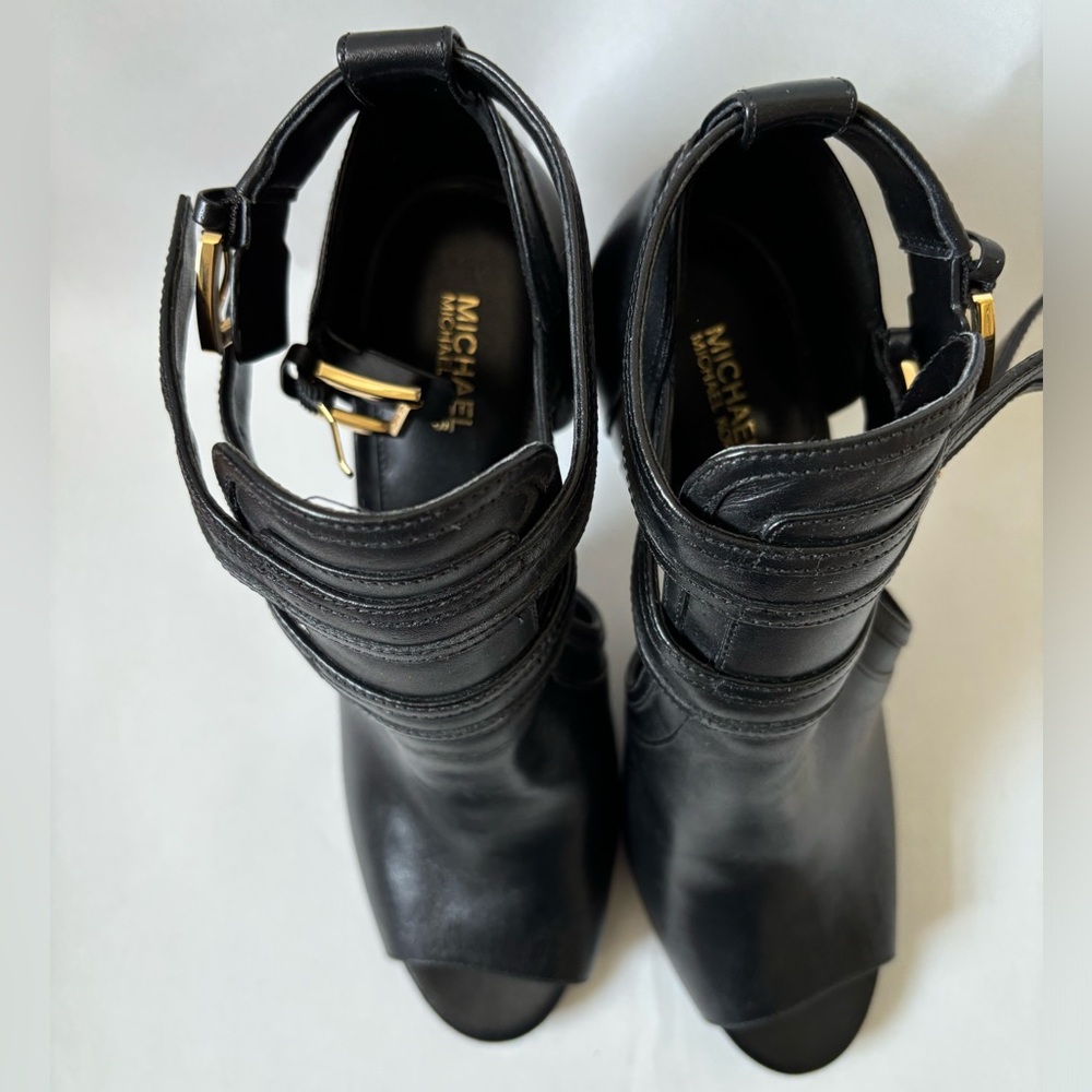 Michael by Michael Kors open toe booties - black, size 9 - Picture 3 of 8